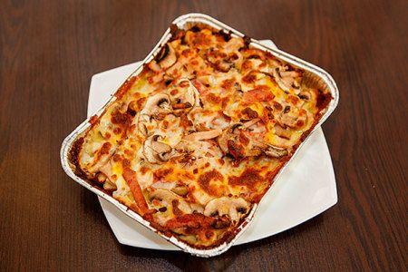 سیب‌زمینی با قارچ و پنیر