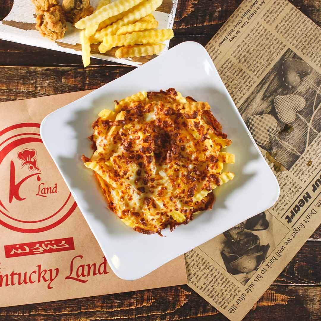 سیب‌زمینی با قارچ و پنیر