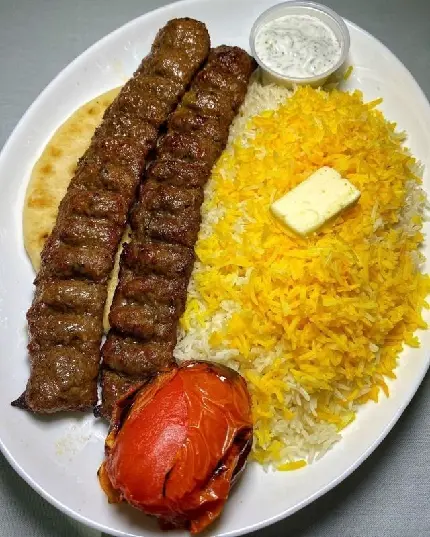 چلو کباب مخصوص دو رو